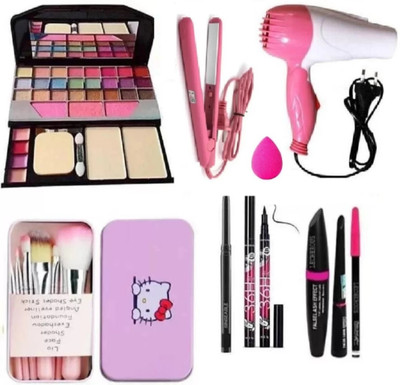 GROOVS PROFESSIONAL BEAUTY MAKEUP KIT FOR GIRL & WOMEN (8 ITEM IN SET )(Pack of 8)
