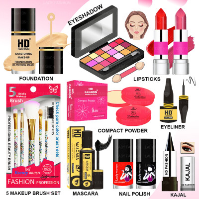 Lady FASHION 15 Pcs. Xclusive Makeup Kit XCM01S036(Pack of 15)