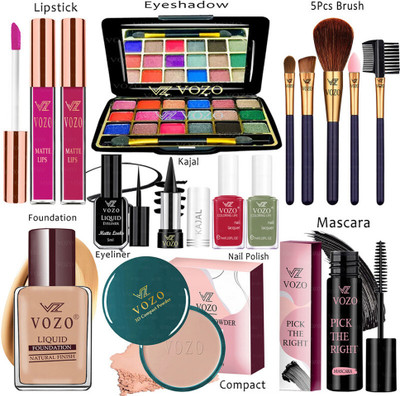 VOZO Makeup Kit Sets One-stop Beauty Package for Beginners and Professionals 137(Pack of 15)