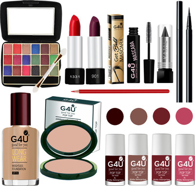 G4U Makeup Set for Beginners and Professionals Include Eyeshadow Nail Paint Etc A5(Pack of 13)