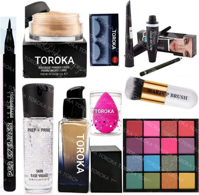toroka Professional Makeup kit For Girls & Women (Pack of 9 Pcs) BOTLE FOUNDATION(Pack of 9)
