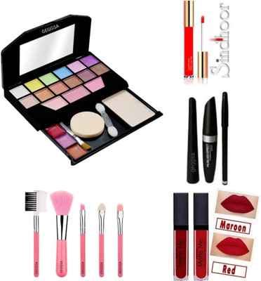 Geggsa Professional and Personal Use Combo Makeup Kit for Women(Pack of 8)