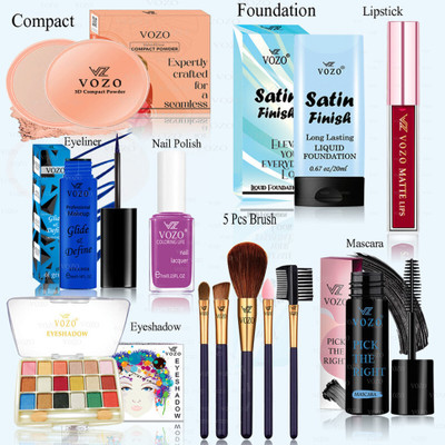 VOZO Premium Makeup Kit with Full-Face Essentials – High-Quality Combo-302(Pack of 12)