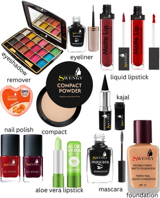 swenky DAILY GLOW MAKEUP KIT FOR WOMEN & GIRLS(Pack of 12)