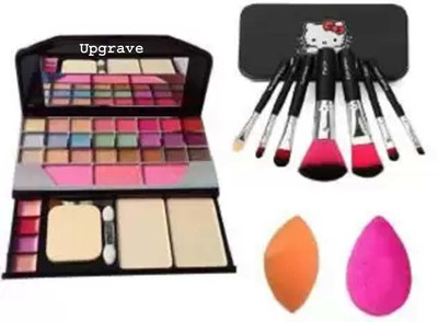 NXGTYA makeup kit combo makeup kit black with 2 puff (10 Items in the set)(Pack of 3)