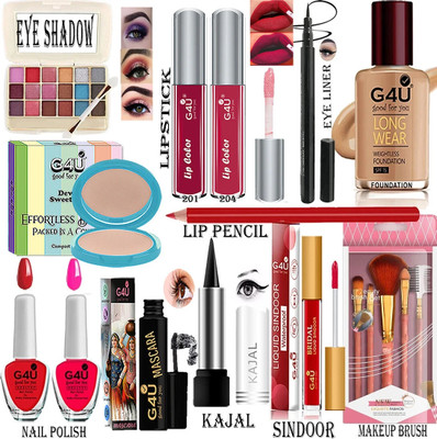 G4U Complete Makeup Kit for Women 11092024A52(Pack of 17)