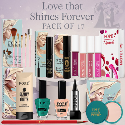 FOPE Makeup Set for Women long wear waterproof bridal premium beauty gift box(Pack of 17)