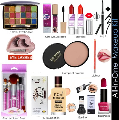 F-Zone All In One Makeup kit Of 16 Items KS05(Pack of 16)