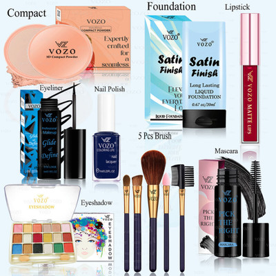 VOZO Premium Makeup Kit with Full-Face Essentials – High-Quality Combo-141(Pack of 12)