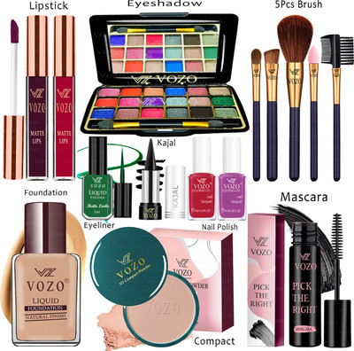 VOZO Makeup Kit Sets One-stop Beauty Package for Beginners and Professionals KT-79(Pack of 15)