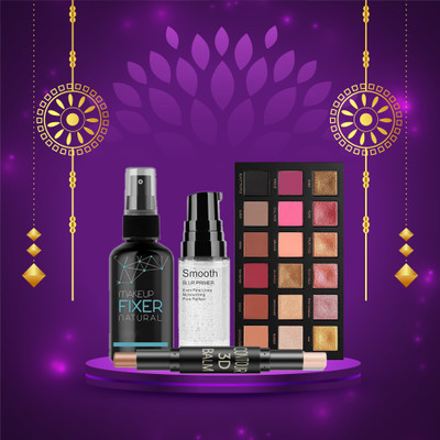 toroka Makeup For Women 1 Fixer 1 Primer With Eye Shadow Plate and Contour Stick Balm
