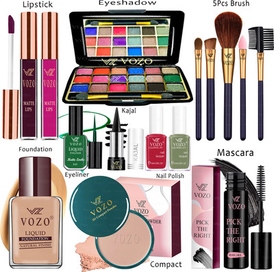 VOZO Makeup Kit Sets One-stop Beauty Package for Beginners and Professionals KT-263(Pack of 15)