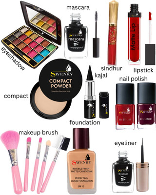 swenky A COMPLETE RANGE OF MAKEUP FOR WOMEN & GIRLS(11 Items in the set)