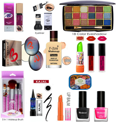 Syzol Professional Makeup Kit Of 18 Items NB22(Pack of 18)