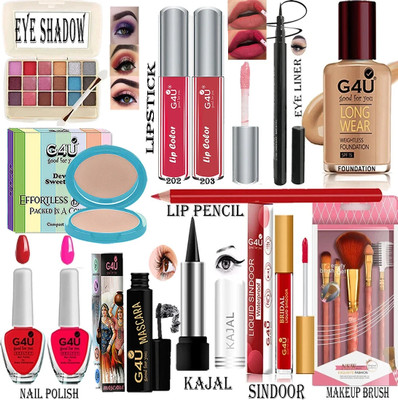 G4U Complete Makeup Kit for Women 11092024A53(Pack of 17)