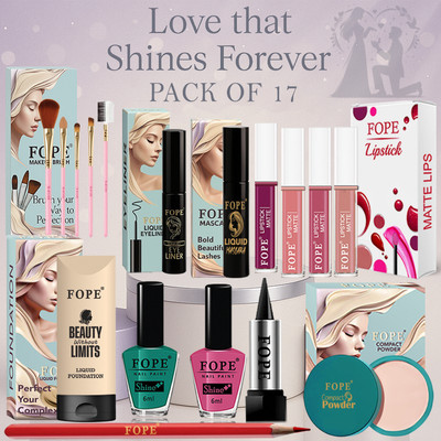 FOPE Makeup Kit Combo for Girls stylish waterproof travel friendly makeup set(Pack of 17)