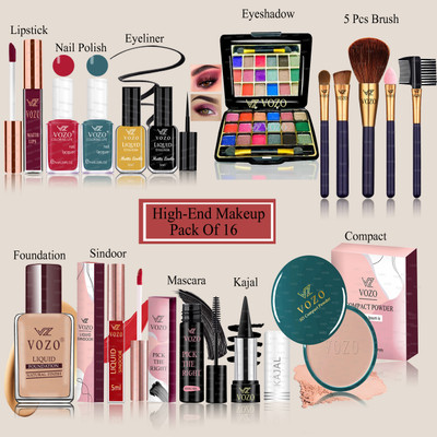 VOZO Makeup Kit Combo for Women Dream Collection with Rare Pigments Daily Wear VZN-17(Pack of 16)
