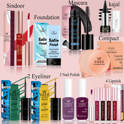 VOZO Full Cosmetic Kit with High-Quality, Skin-Friendly Makeup Combo-342(Pack of 13)