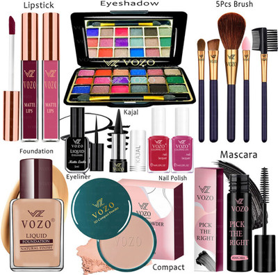VOZO Makeup Kit Sets One-stop Beauty Package for Beginners and Professionals ST-257(Pack of 15)