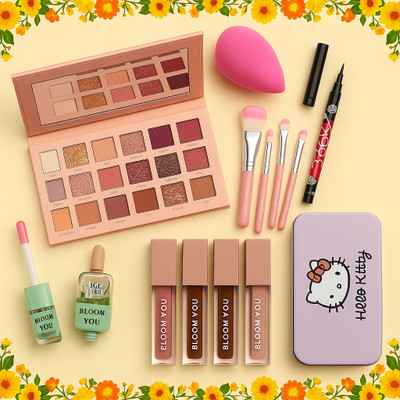 BLOOM YOU Festive Onam Makeup Collection – Brushes, Palette, Lipsticks & More(6 Items in the set)