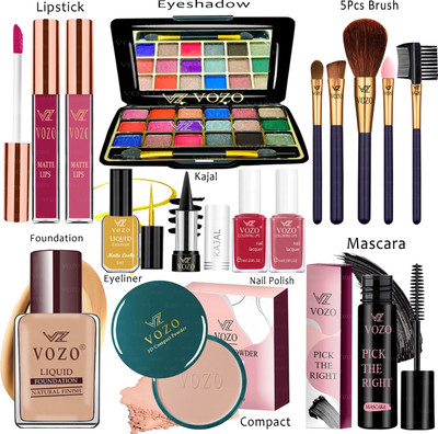 VOZO Makeup Kit Sets One-stop Beauty Package for Beginners and Professionals Set-321(Pack of 15)