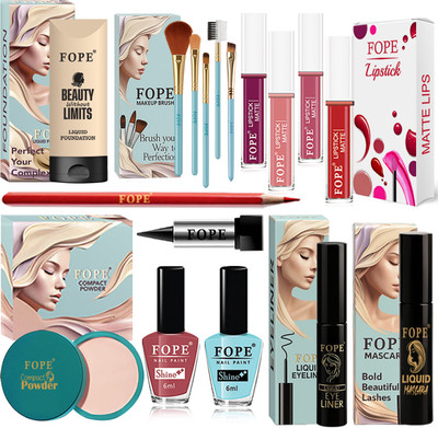 FOPE Makeup Kit & Combo For Women Compact Affordable Complete Travel Cosmetic Makeup(Pack of 17)