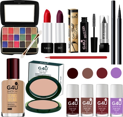 G4U Makeup Set for Beginners and Professionals Include Eyeshadow Nail Paint Etc A9(Pack of 13)