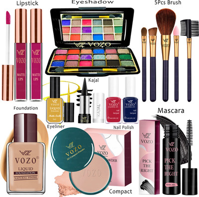 VOZO Makeup Kit Sets One-stop Beauty Package for Beginners and Professionals Set-193(Pack of 15)