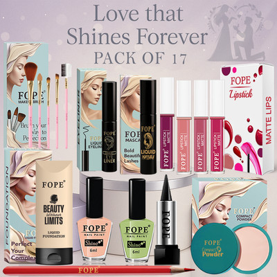 FOPE Makeup Kit for Beginners long wear affordable daily use essential beauty(Pack of 17)