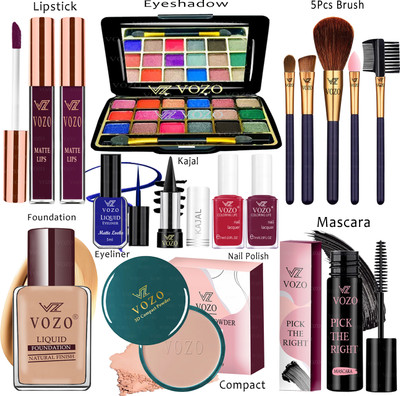 VOZO Makeup Kit Sets One-stop Beauty Package for Beginners and Professionals KT-178(Pack of 15)