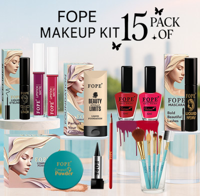 FOPE Makeup Kit For Stylish Women Easy To Apply Everyday Makeup Kit(Pack of 15)