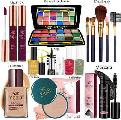 VOZO Makeup Kit Sets One-stop Beauty Package for Beginners and Professionals ST-176(Pack of 15)