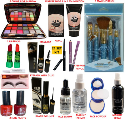 INWISH 21 Set Xclusive makeup kit with all products(Pack of 21)