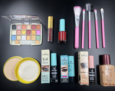 Valhalla 9 items makeup kit full set combo | face makeup combo | eye makeup kit(Pack of 9)
