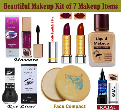 Syzol Budget Friendly Unique Quality makeup kit with 7 Makeup Items AH11