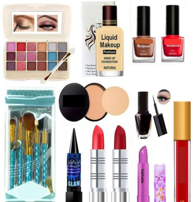 Valhalla all in one face makeup kit for women | bridal makeup kit(Pack of 12)