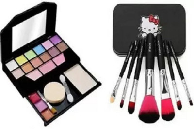 Pohok 5024 Make Up Kit For Girls & Make Up Brushes Set Of 7 Pc(Pack of 2)