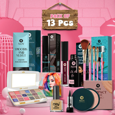 NOY Professional Makeup Combo Set For Women Perfect For Oily, Dry & Combination Skin(Pack of 13)