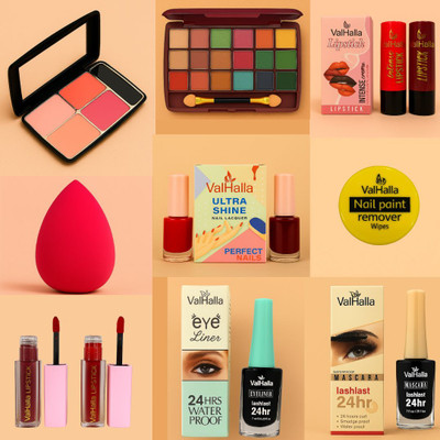 Valhalla All in one Makeup Combo Kit for girls and women for daily use & party(Pack of 12)