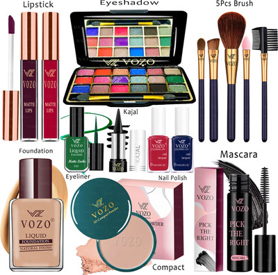 VOZO Makeup Kit Sets One-stop Beauty Package for Beginners and Professionals KT-59(Pack of 15)