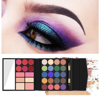 BLUEMERMAID WATERPROOF 2 HIGHLIGHTER BLUSH CONTOUR 6 CREAM LIP GLOSS & 20 EYE SHADOW