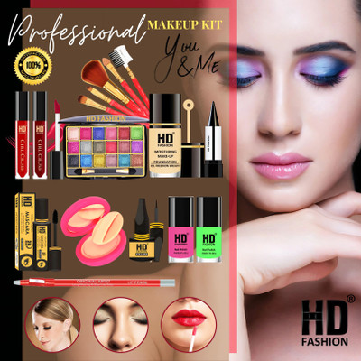HD Fashion 16 Pcs. Pro Beauty Glam You & Me Waterproof Makeup Kit Full Set For Women R39(Pack of 16)