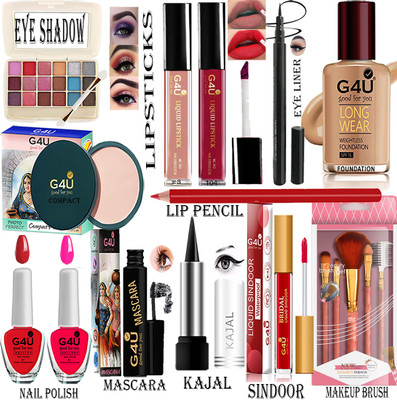 G4U Complete Makeup Kit for Women 11092024A13(Pack of 17)