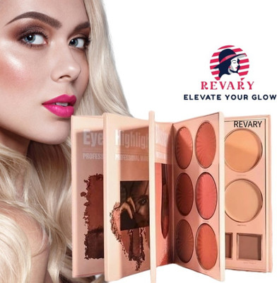 revary Makeup Book 4-in-1 Foldable Makeup Palette Makeup Book For Women&Girl