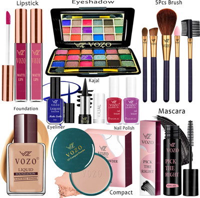 VOZO Makeup Kit Sets One-stop Beauty Package for Beginners and Professionals Set-343(Pack of 15)