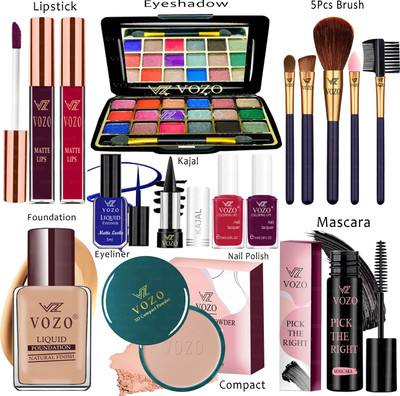 VOZO Makeup Kit Sets One-stop Beauty Package for Beginners and Professionals KT-74(Pack of 15)