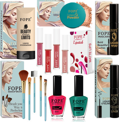 FOPE Makeup Kit Gift Pack for Girls Premium Matte Finish Everyday Cosmetic Makeup Box(Pack of 15)