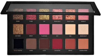 rezmay Beauty 18 Color Matte + Shimmer Rose Gold Matte EyeShadow Eye Shadow Palette-H 18 g(The Color Edition)