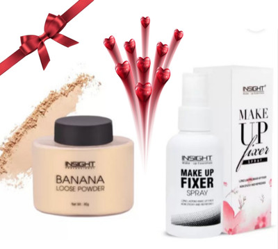 Insight Banana Loose Mattifying Powder with Long Lasting Make up Fixer(Pack of 2)