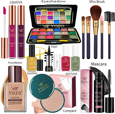 VOZO Makeup Kit Sets One-stop Beauty Package for Beginners and Professionals 239(Pack of 15)
